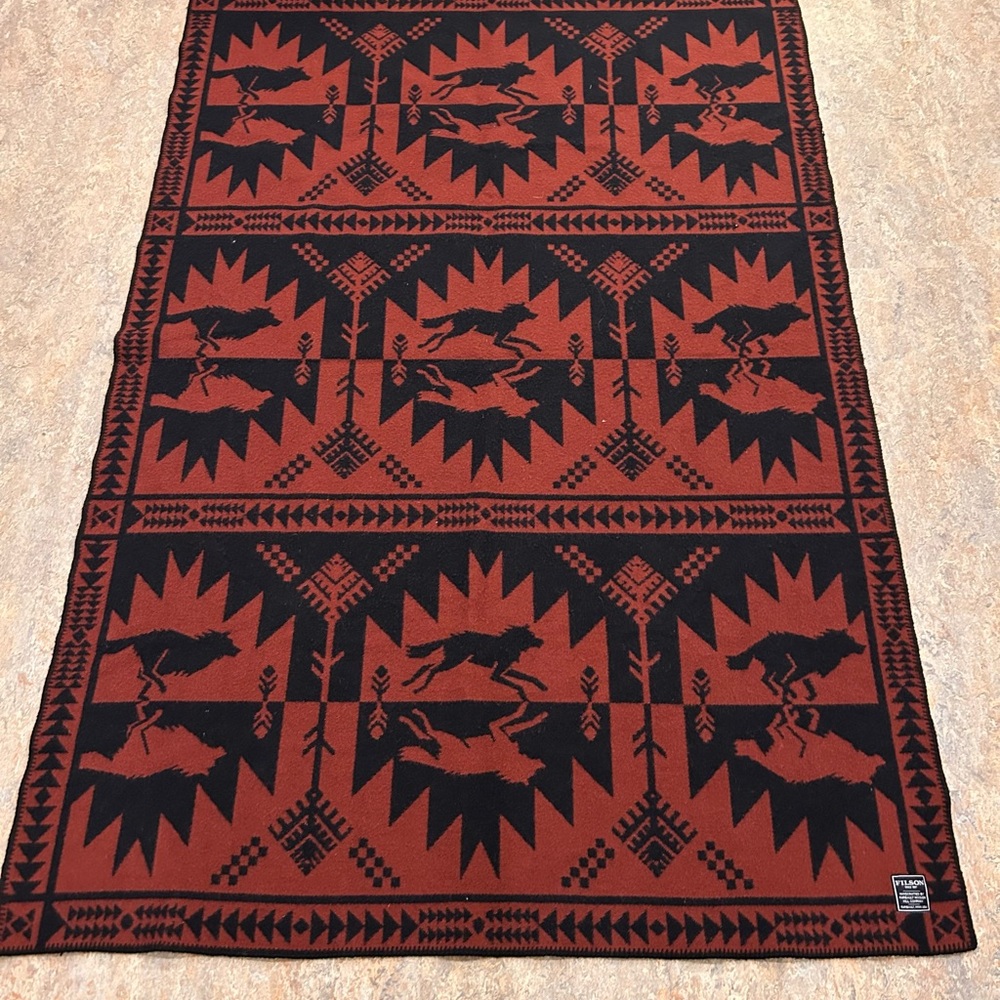 Filson Wool Black and Red Blanket